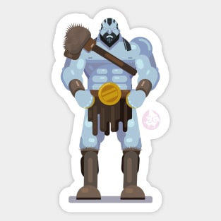 Grog Strongjaw Flat Design Illustration Sticker